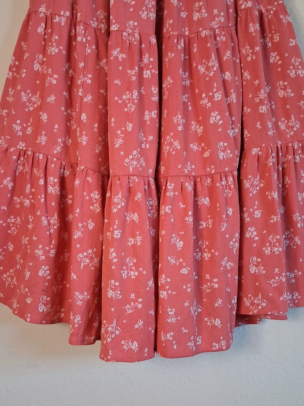 torrid Dusty Rose Floral Smocked Puff-Sleeve Dress - Picture 5 of 9